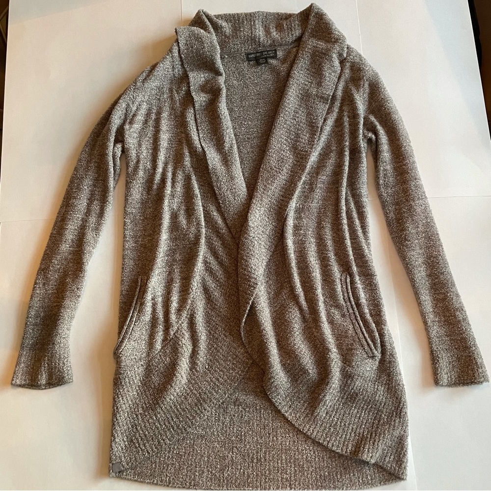 Barefoot Dreams Cozy Chic Lite XS/S Chenille Cardigan Deep Taupe